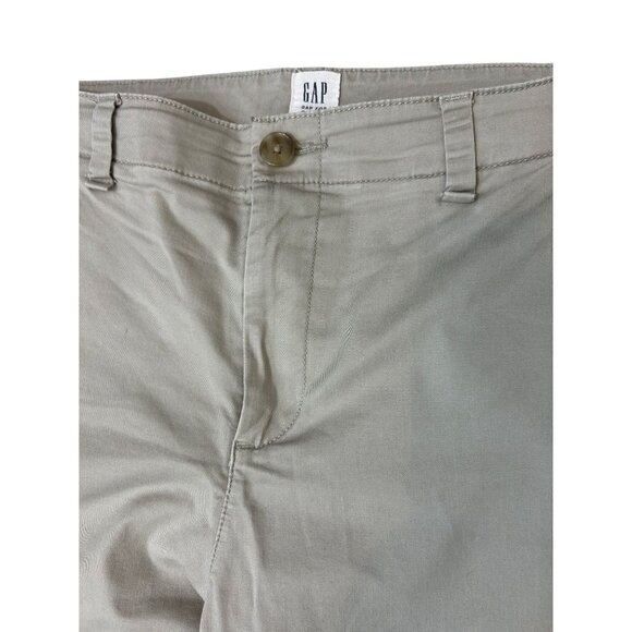 GAP Girlfriend Khaki Ankle Pants 8 Chinos Casual Pockets Loops Tapered Zip - Picture 15 of 16